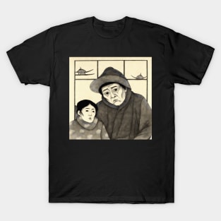 Adult couple Japanese art illustration T-Shirt